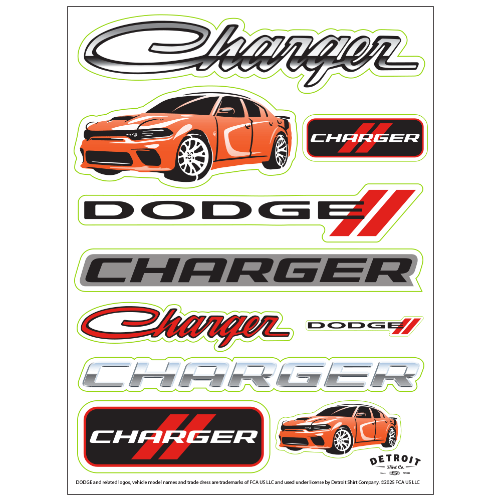 Sticker - Dodge Charger - Sheet - Speedlogix