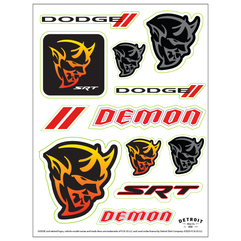 Sticker - Dodge Demon - Sheet - Speedlogix