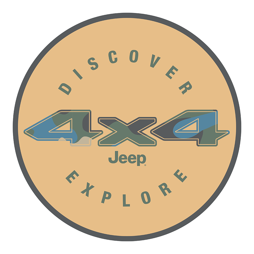 Sticker - Jeep® 4X4 Discover Explore - Round - Speedlogix