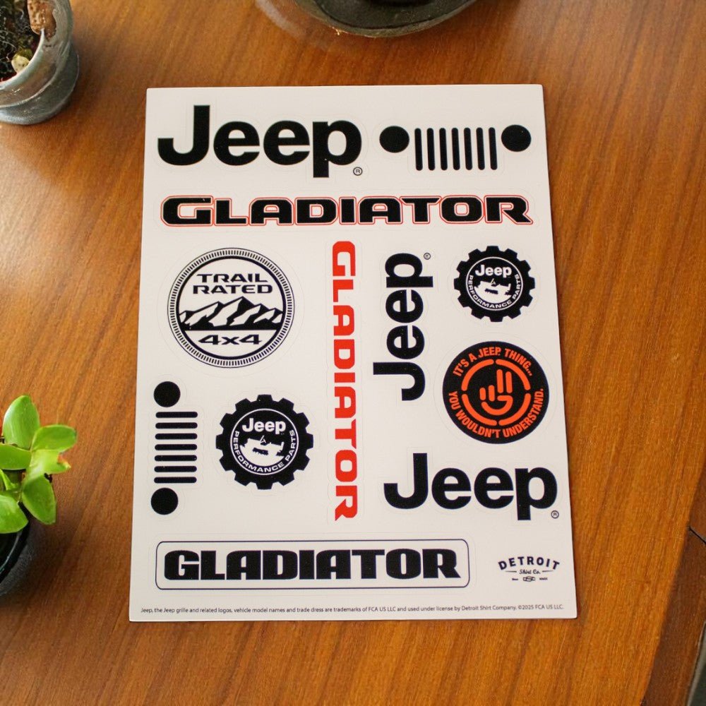 Sticker - Jeep® Gladiator - Sheet - Speedlogix