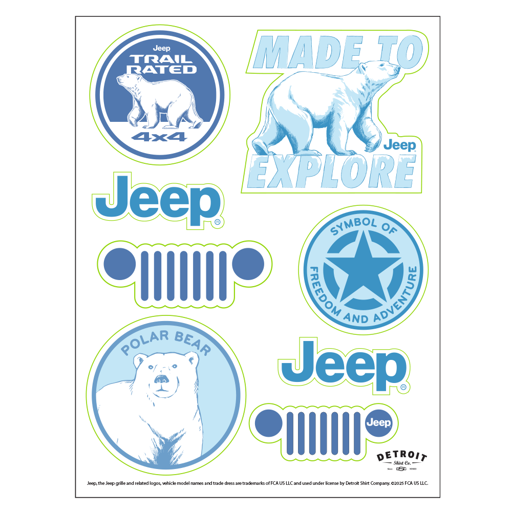 Sticker - Jeep® Polar Bear - Sheet - Speedlogix