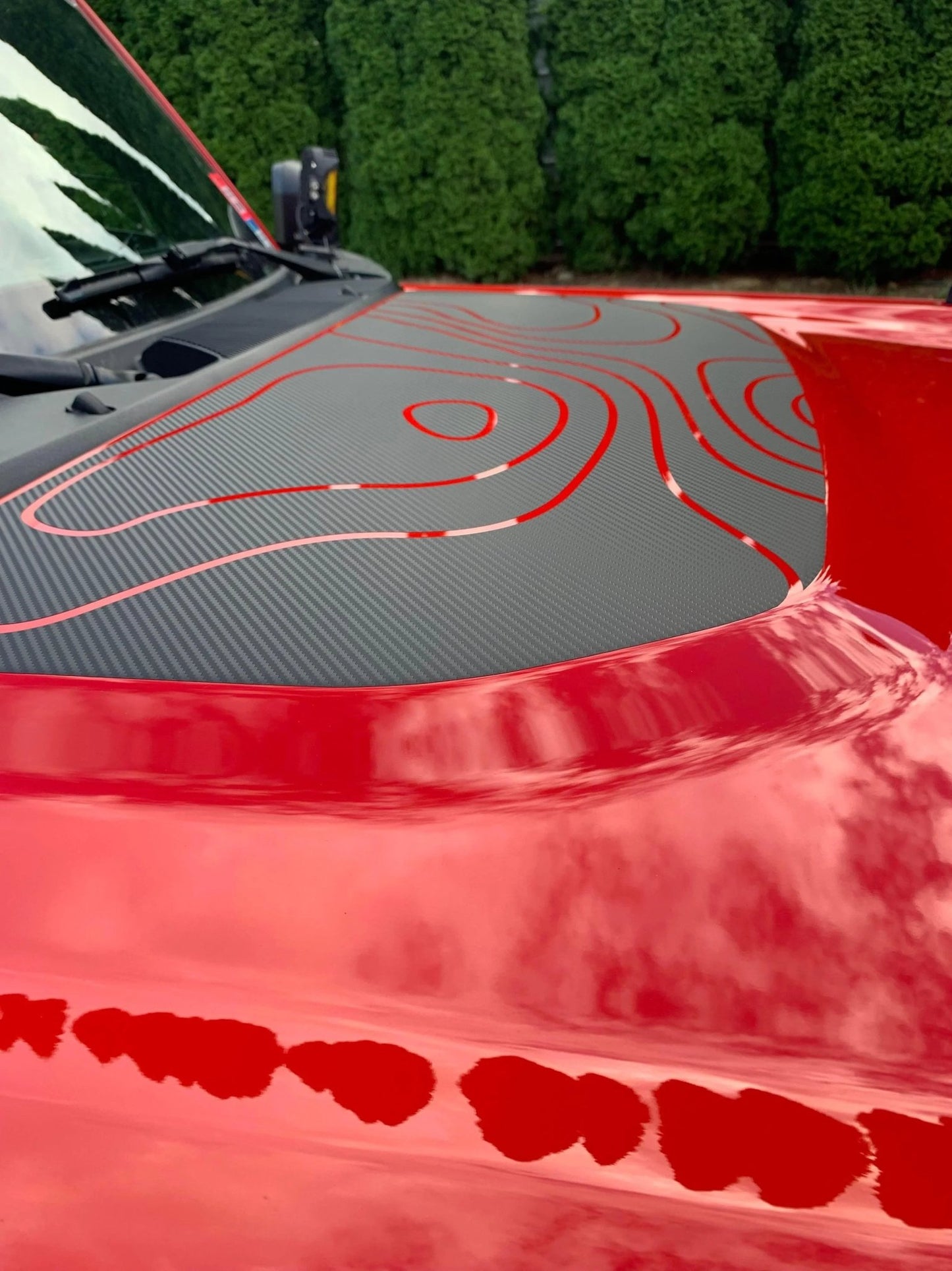 Topographic Map Hood Overlay - 2021+ Bronco - Speedlogix