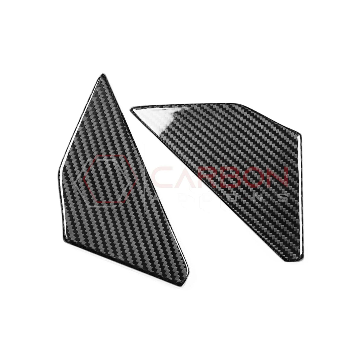 Real Carbon Fiber Rear Door Window Triangle Trim Covers For 2021–2026 Ford Bronco