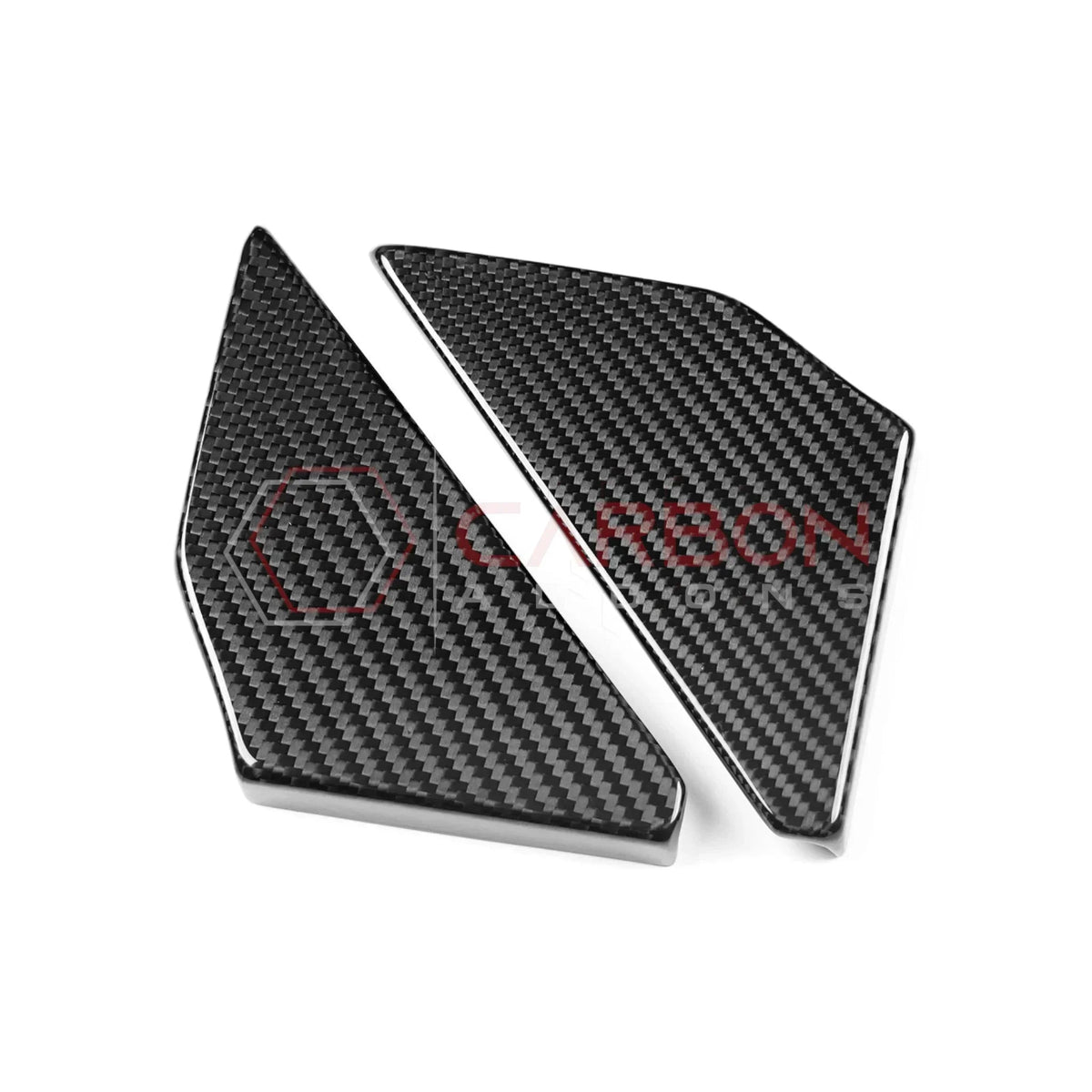 Real Carbon Fiber Rear Door Window Triangle Trim Covers For 2021–2026 Ford Bronco