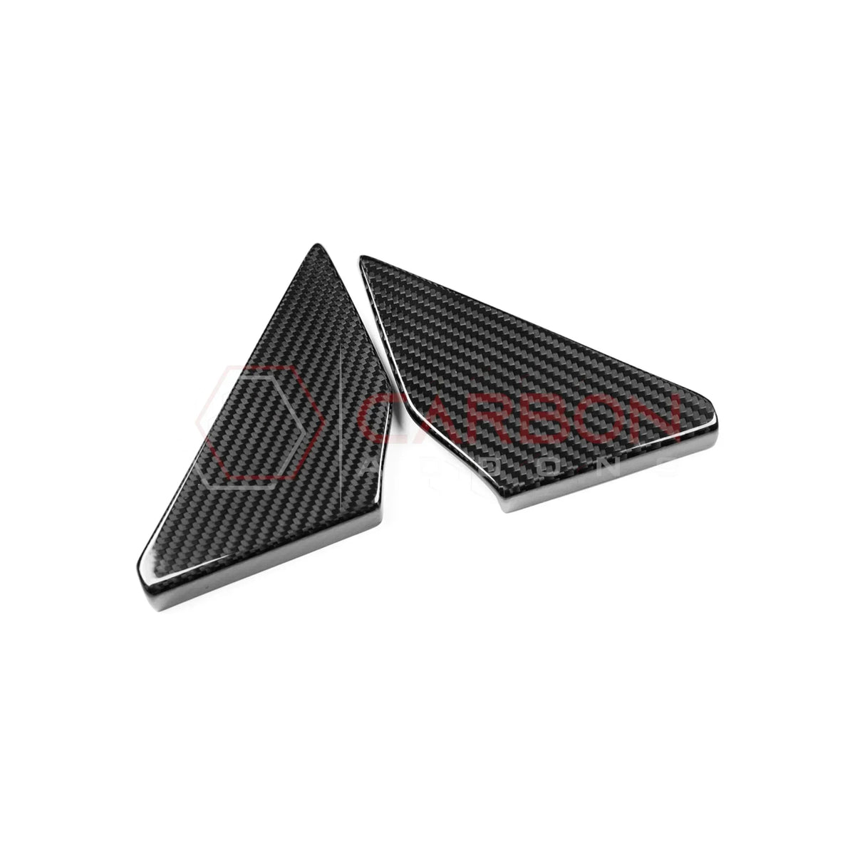 Real Carbon Fiber Rear Door Window Triangle Trim Covers For 2021–2026 Ford Bronco