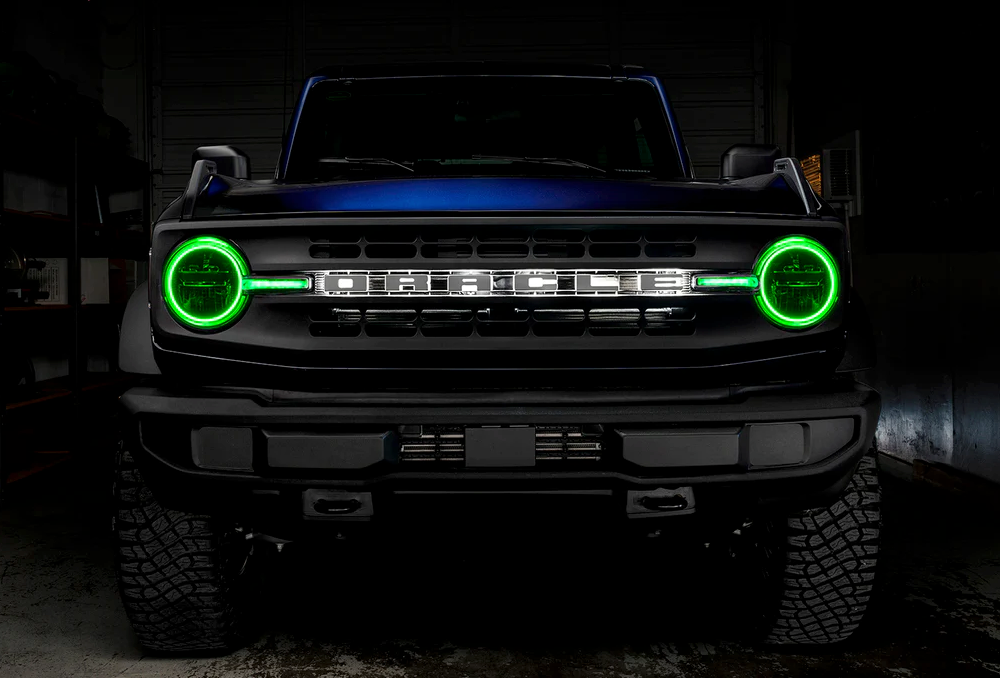 Oracle Headlight Halo Kit w/ DRL Bar ColorSHIFT 2021-2023 Bronco (Base Headlights) - Speedlogix