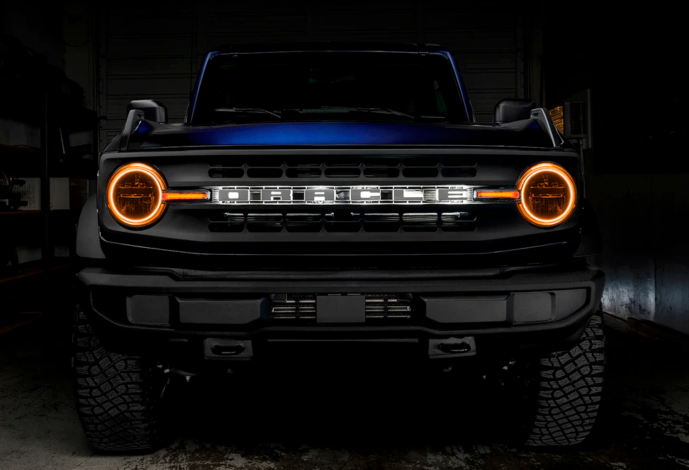 Oracle Headlight Halo Kit w/ DRL Bar ColorSHIFT 2021-2023 Bronco (Base Headlights) - Speedlogix