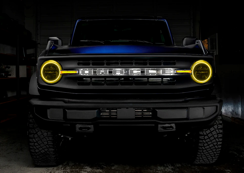 Oracle Headlight Halo Kit w/ DRL Bar ColorSHIFT 2021-2023 Bronco (Base Headlights) - Speedlogix
