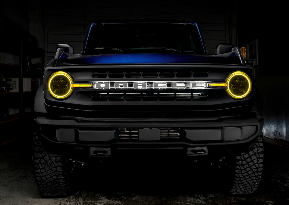 Oracle Headlight Halo Kit w/ DRL Bar ColorSHIFT 2021-2023 Bronco (Base Headlights)