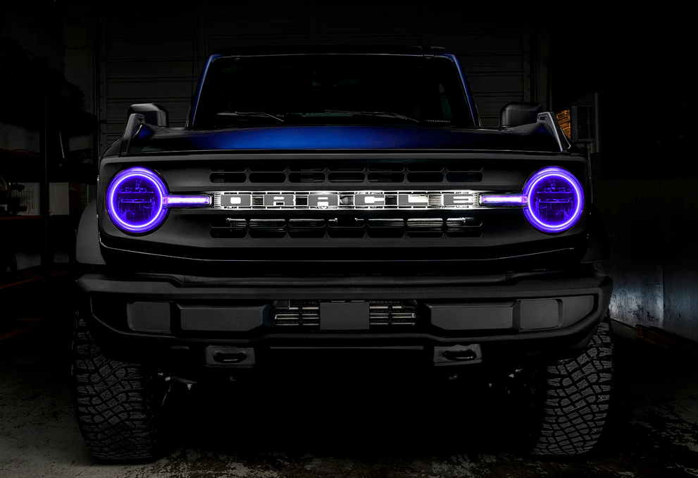 Oracle Headlight Halo Kit w/ DRL Bar ColorSHIFT 2021-2023 Bronco (Base Headlights) - Speedlogix