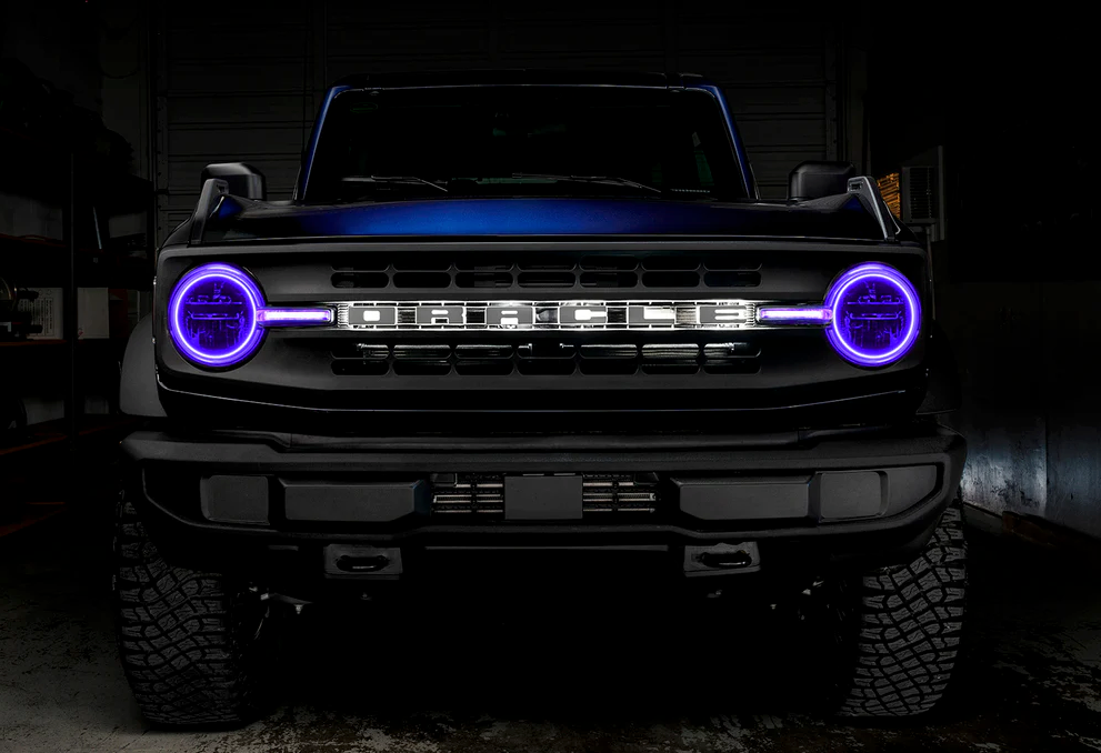 Oracle Headlight Halo Kit w/ DRL Bar ColorSHIFT 2021-2023 Bronco (Base Headlights)