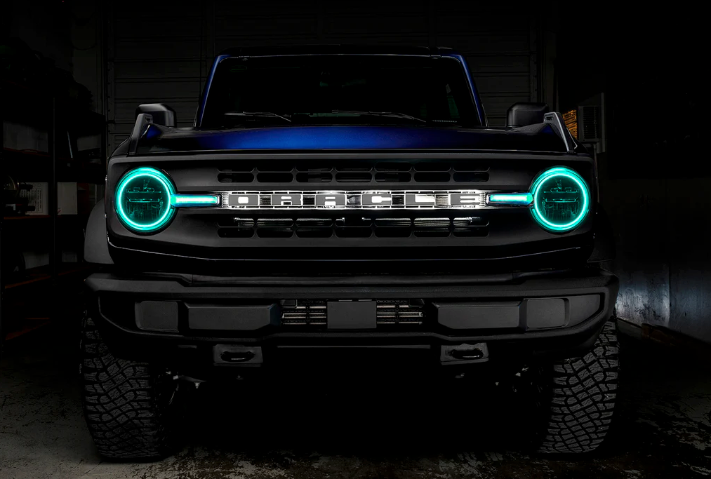 Oracle Headlight Halo Kit w/ DRL Bar ColorSHIFT 2021-2023 Bronco (Base Headlights) - Speedlogix