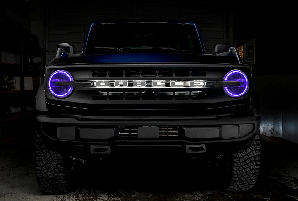 Oracle Headlight Halo Upgrade Kit RGB+W ColorSHIFT 2021-2023 Bronco (Signature Headlights) - Speedlogix