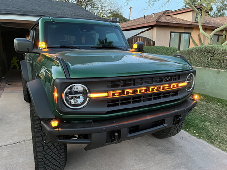 Oracle Illuminated Amber LED Letter Badges 2021-2023 Bronco - Speedlogix