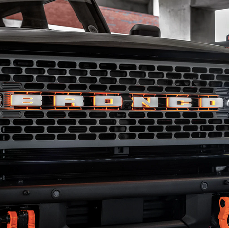 Oracle Illuminated Amber LED Letter Badges 2021-2023 Bronco - Speedlogix