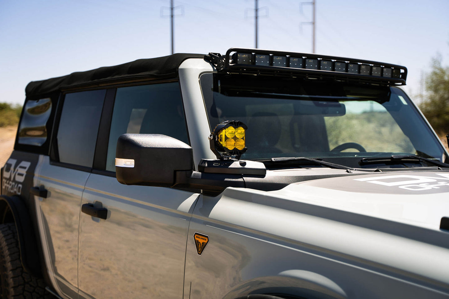 DV8 Offroad A-Pillar Pod Light Mounts 2021-2023 Bronco - Speedlogix
