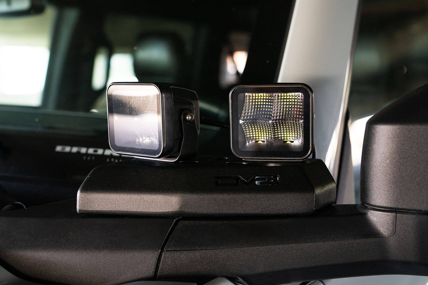 DV8 Offroad A-Pillar Pod Light Mounts 2021-2023 Bronco - Speedlogix