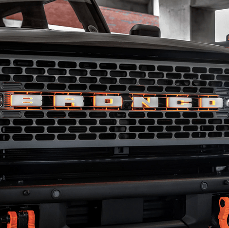 Oracle Illuminated Amber LED Letter Badges 2021 - 2023 Bronco - Speedlogix