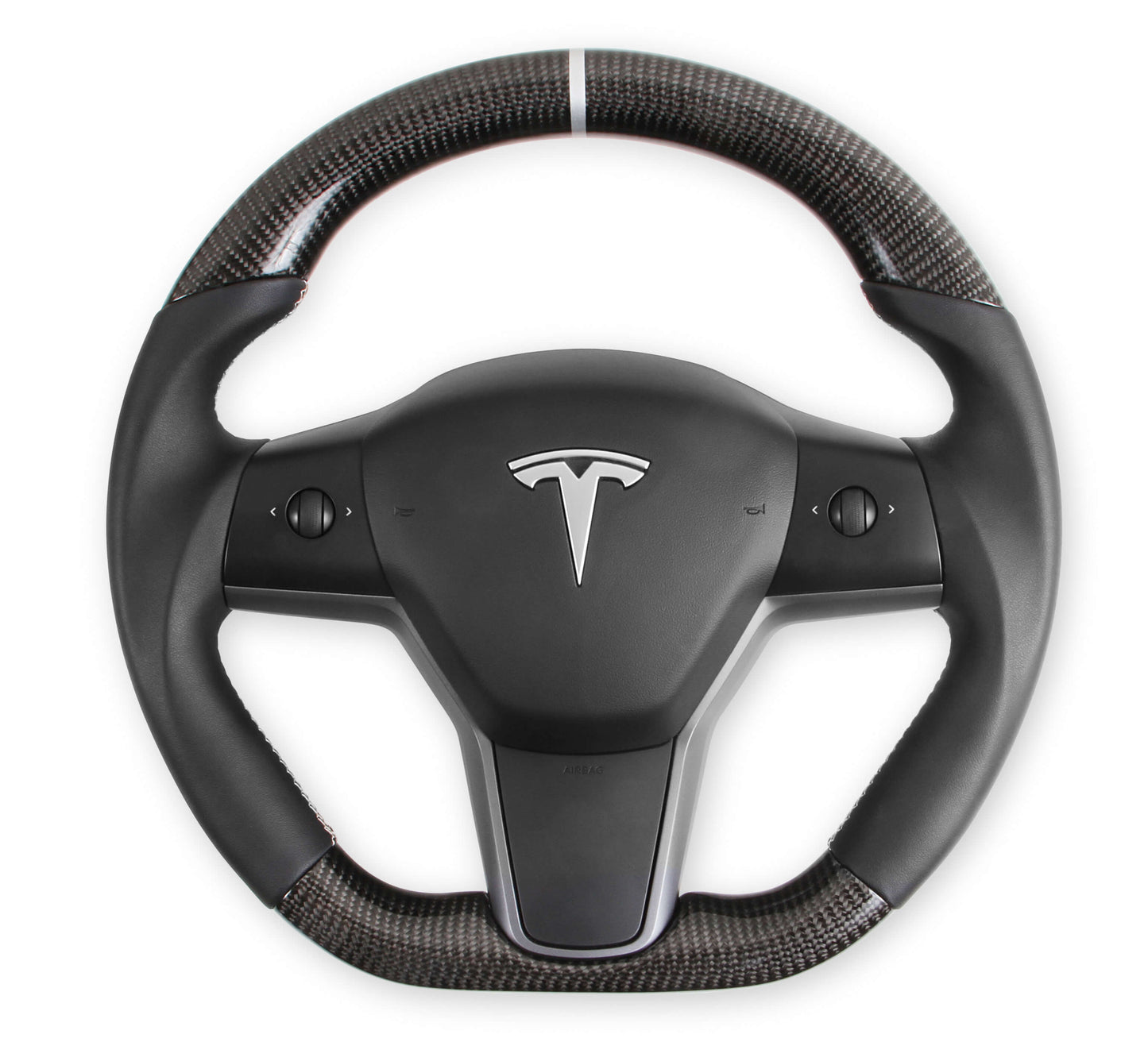 Rekudo Carbon Fiber Steering Wheel 2017-2021 Tesla Model 3/Y