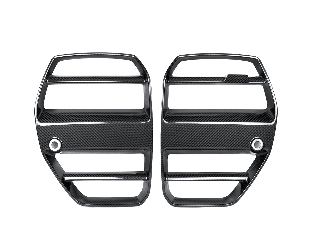 AutoTecknic Dry Carbon Podium V1 Front Grille Set - BMW G80 M3 | G82/ G83 M4