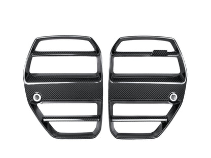 AutoTecknic Dry Carbon Podium V1 Front Grille Set - BMW G80 M3 | G82/ G83 M4