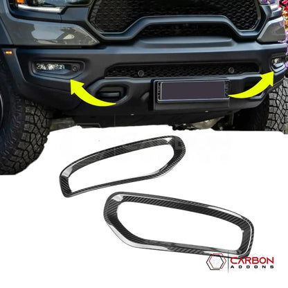 2019+ Ram TRX Carbon Fiber Fog Light Frame Covers