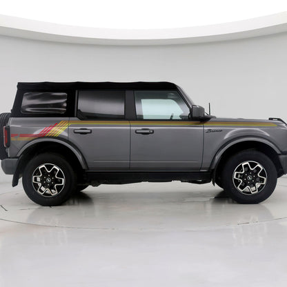 Bronco Color Stripes Decal Sticker. Red, Orange, Yellow Racing Stripes. #6973