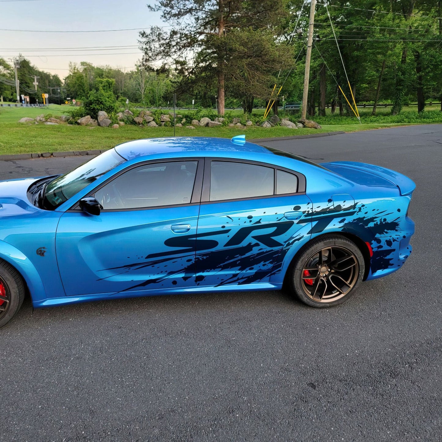 SRT Splatter Car Decal. For Challenger, Charger, Durango. Mopar. #7086-Sup