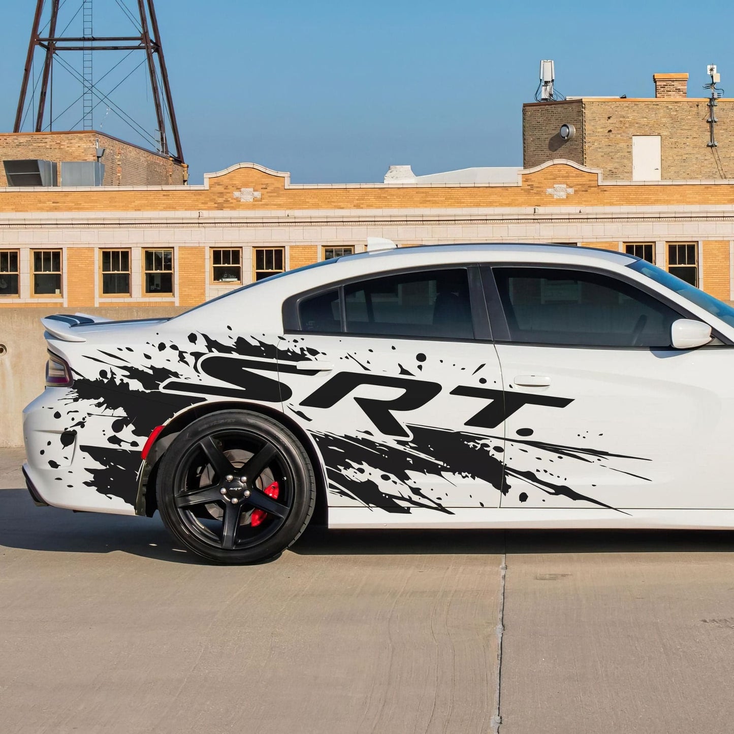 SRT Splatter Car Decal. For Challenger, Charger, Durango. Mopar. #7086-Sup