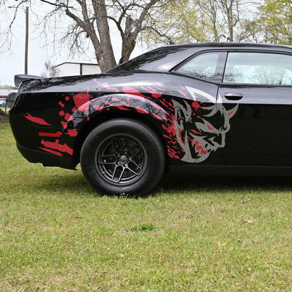 Demon Decal Sticker for Dodge Challenger SRT. Blood Splatter Car Decal. #6994