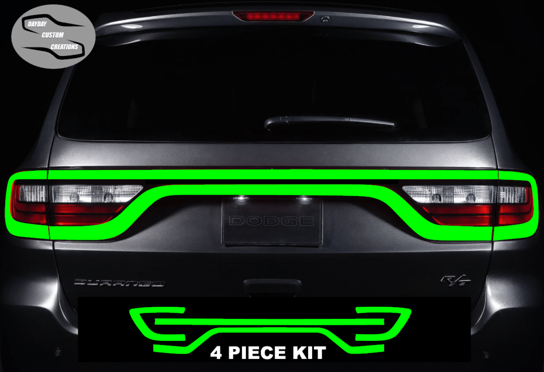 14 - 25 Dodge Durango Colored Taillight Tint Overlay - Speedlogix
