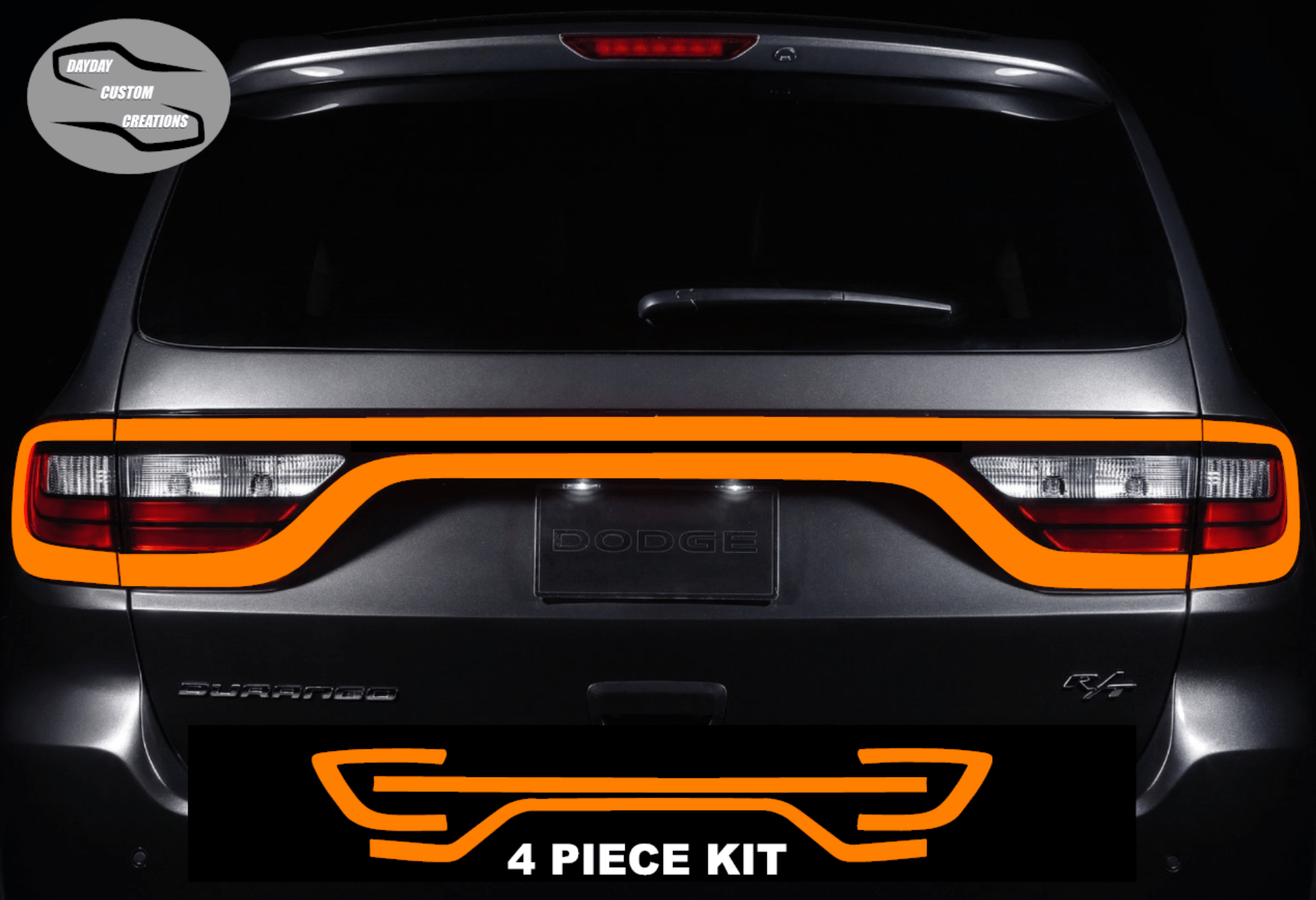 14 - 25 Dodge Durango Colored Taillight Tint Overlay - Speedlogix