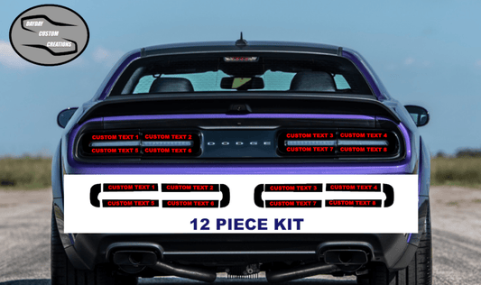 15 - 23 Dodge Challenger Custom Text Taillight Decal - Speedlogix