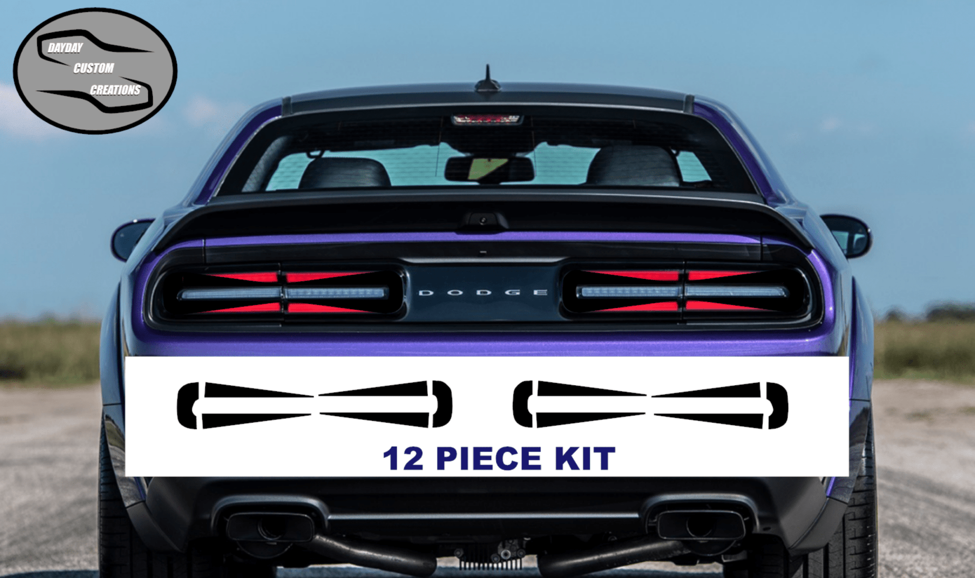 15 - 23 Dodge Challenger Taillight Decal Design 1 - Speedlogix