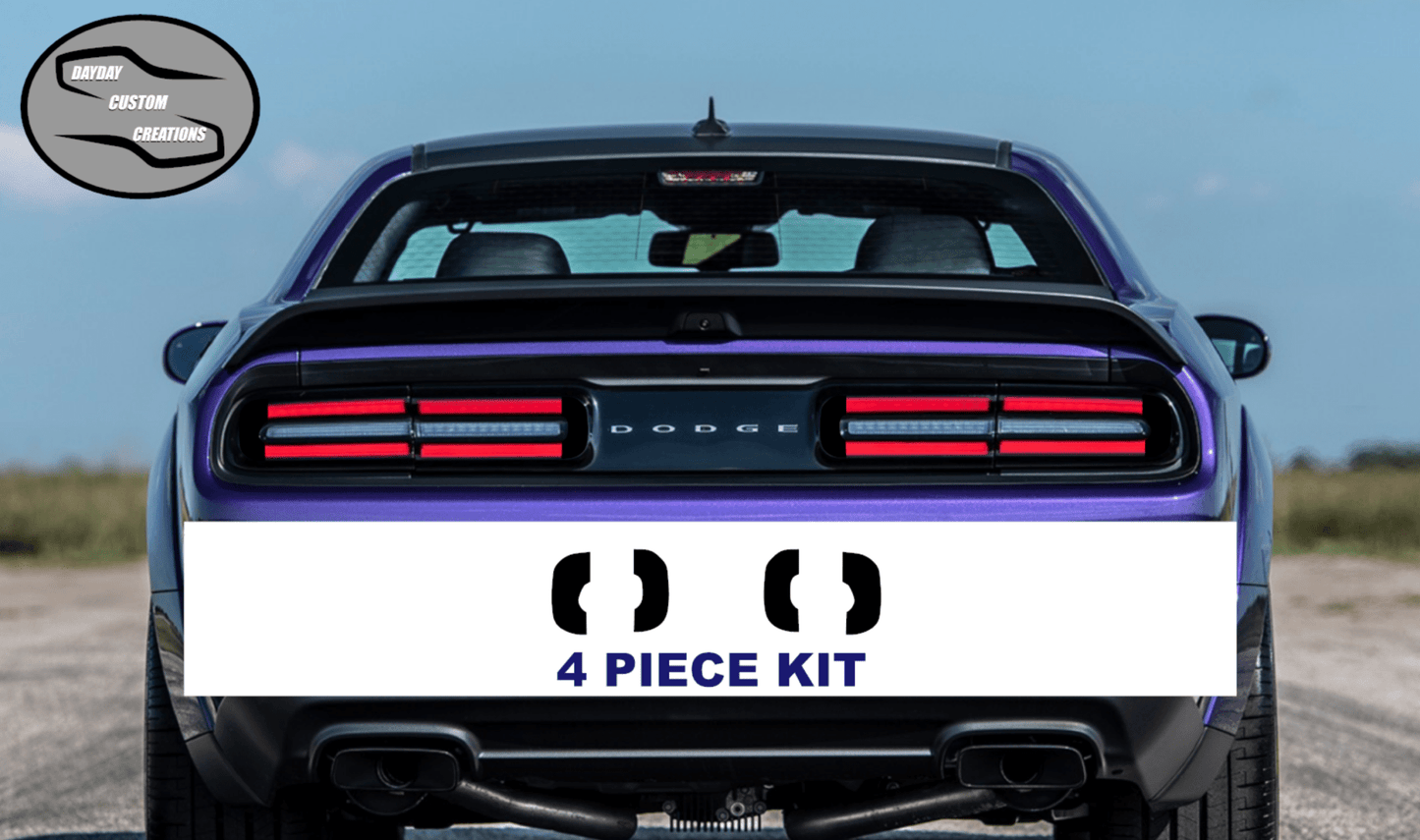 15 - 23 Dodge Challenger Taillight Decal Design 2 - Speedlogix