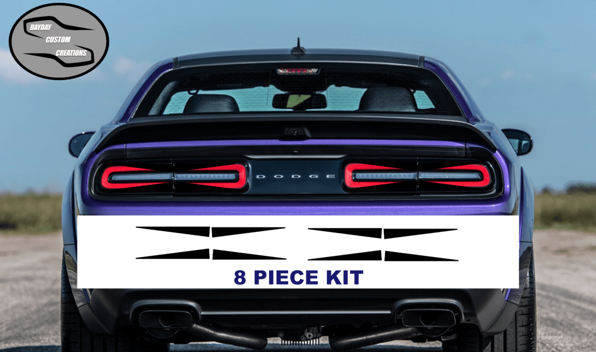 15 - 23 Dodge Challenger Taillight Decal Design 4 - Speedlogix