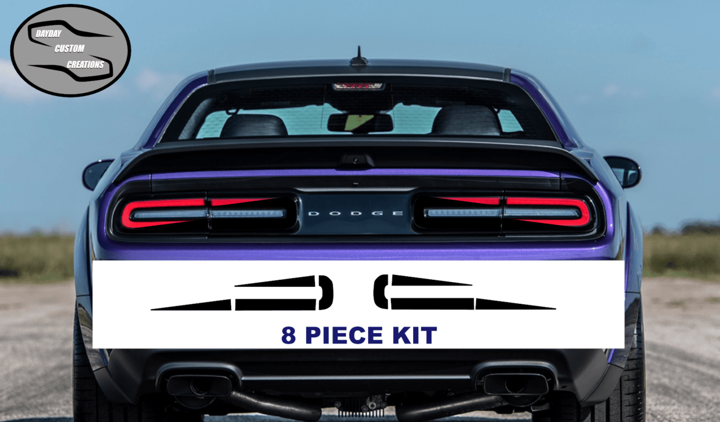 15 - 23 Dodge Challenger Taillight Decal Design 6 - Speedlogix