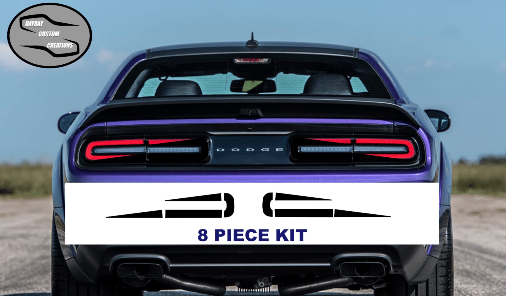 15 - 23 Dodge Challenger Taillight Decal Design 6 - Speedlogix