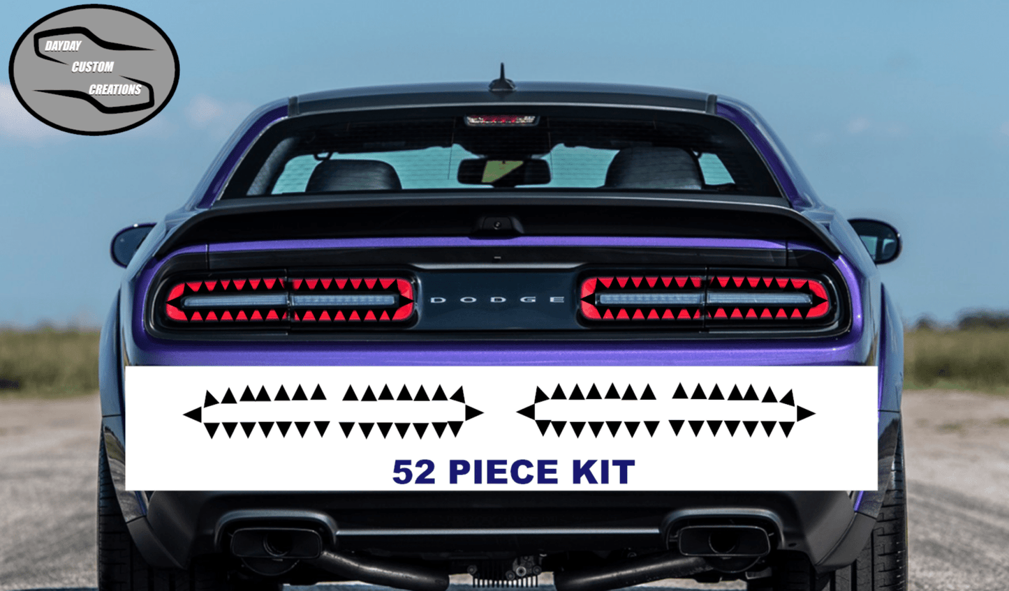 15 - 23 Dodge Challenger Taillight Decal Design 7 - Speedlogix