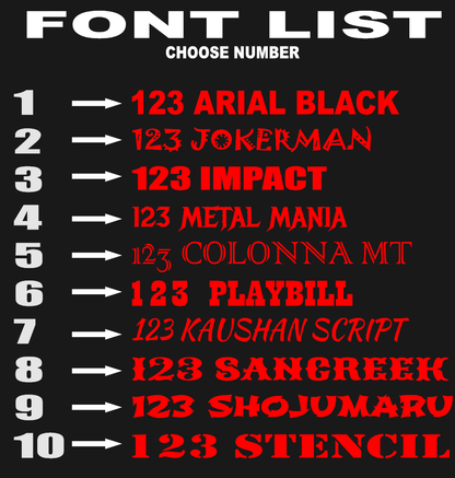 15 - 23 Dodge Charger Custom Text Taillight Decal - Speedlogix