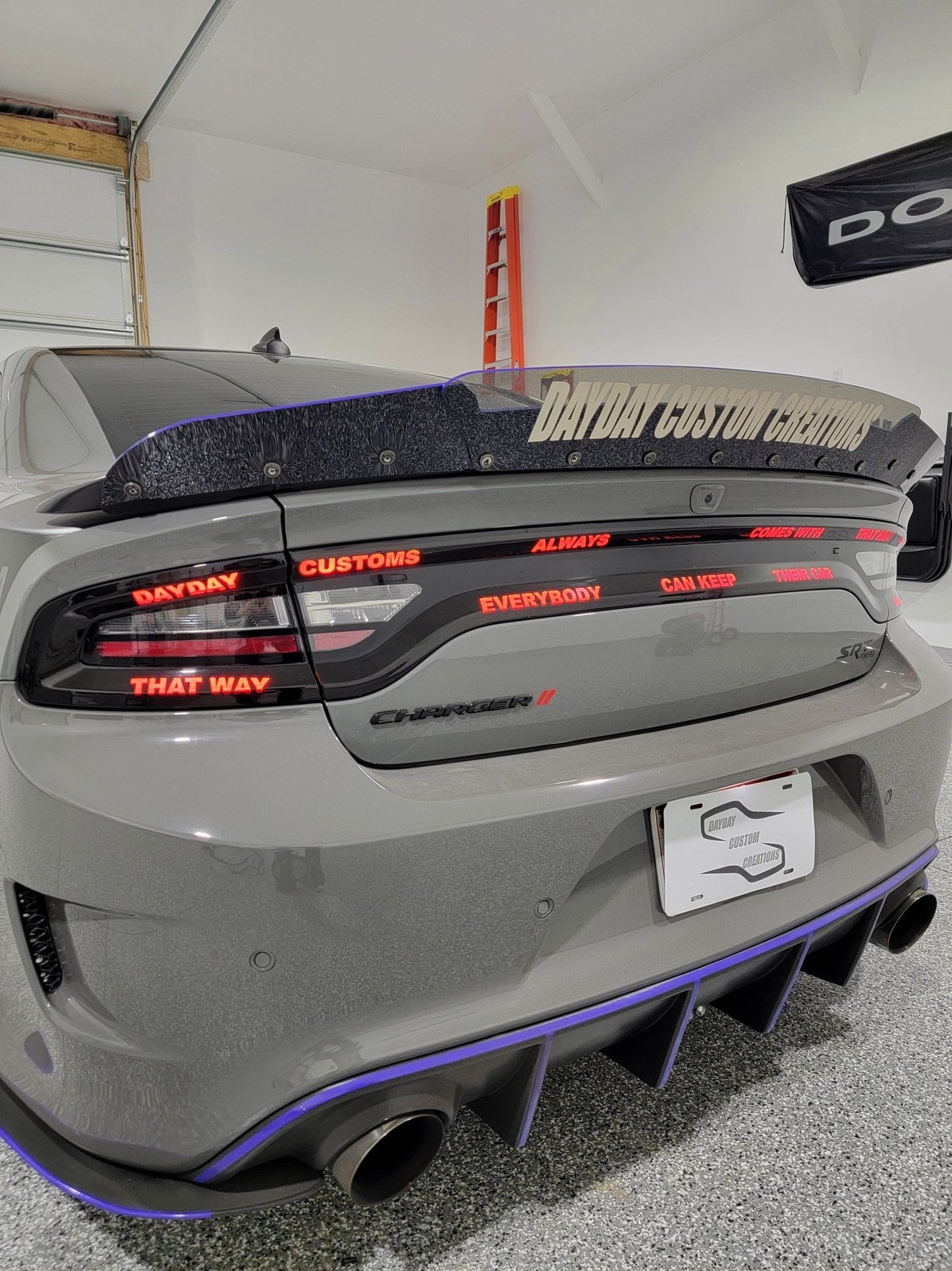 15 - 23 Dodge Charger Custom Text Taillight Decal - Speedlogix