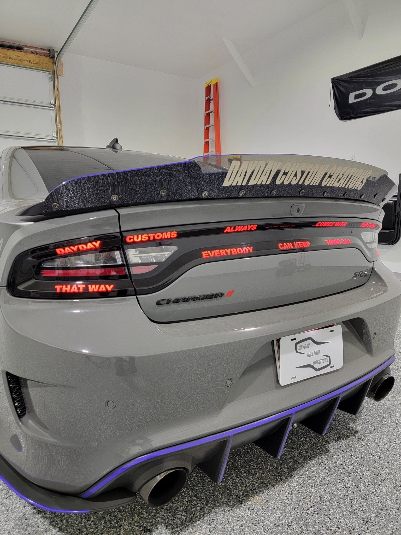 15 - 23 Dodge Charger Custom Text Taillight Decal - Speedlogix