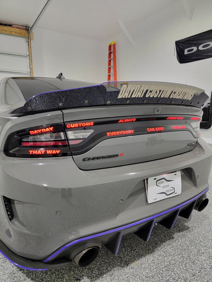 15 - 23 Dodge Charger Custom Text Taillight Decal - Speedlogix