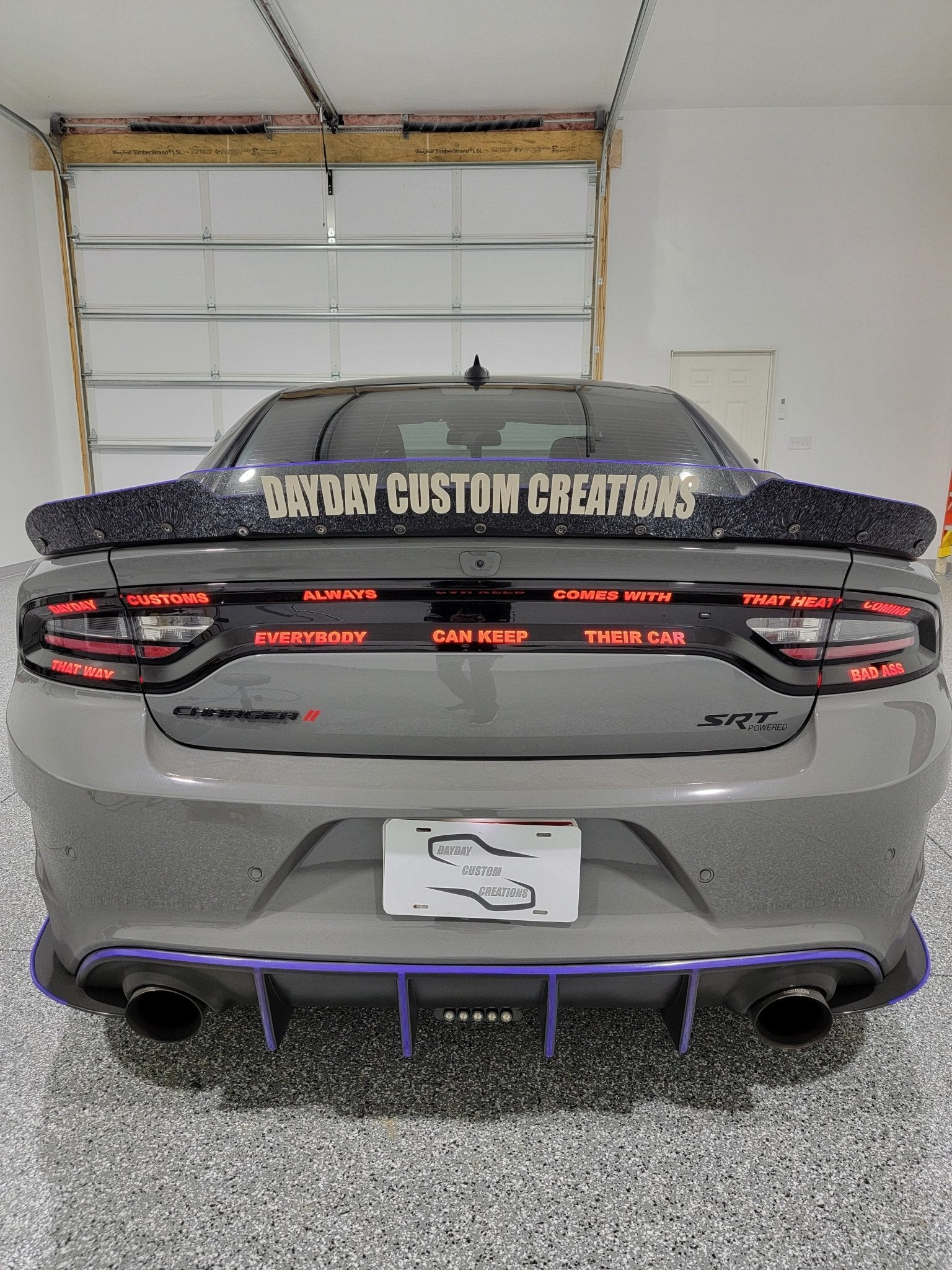 15 - 23 Dodge Charger Custom Text Taillight Decal - Speedlogix