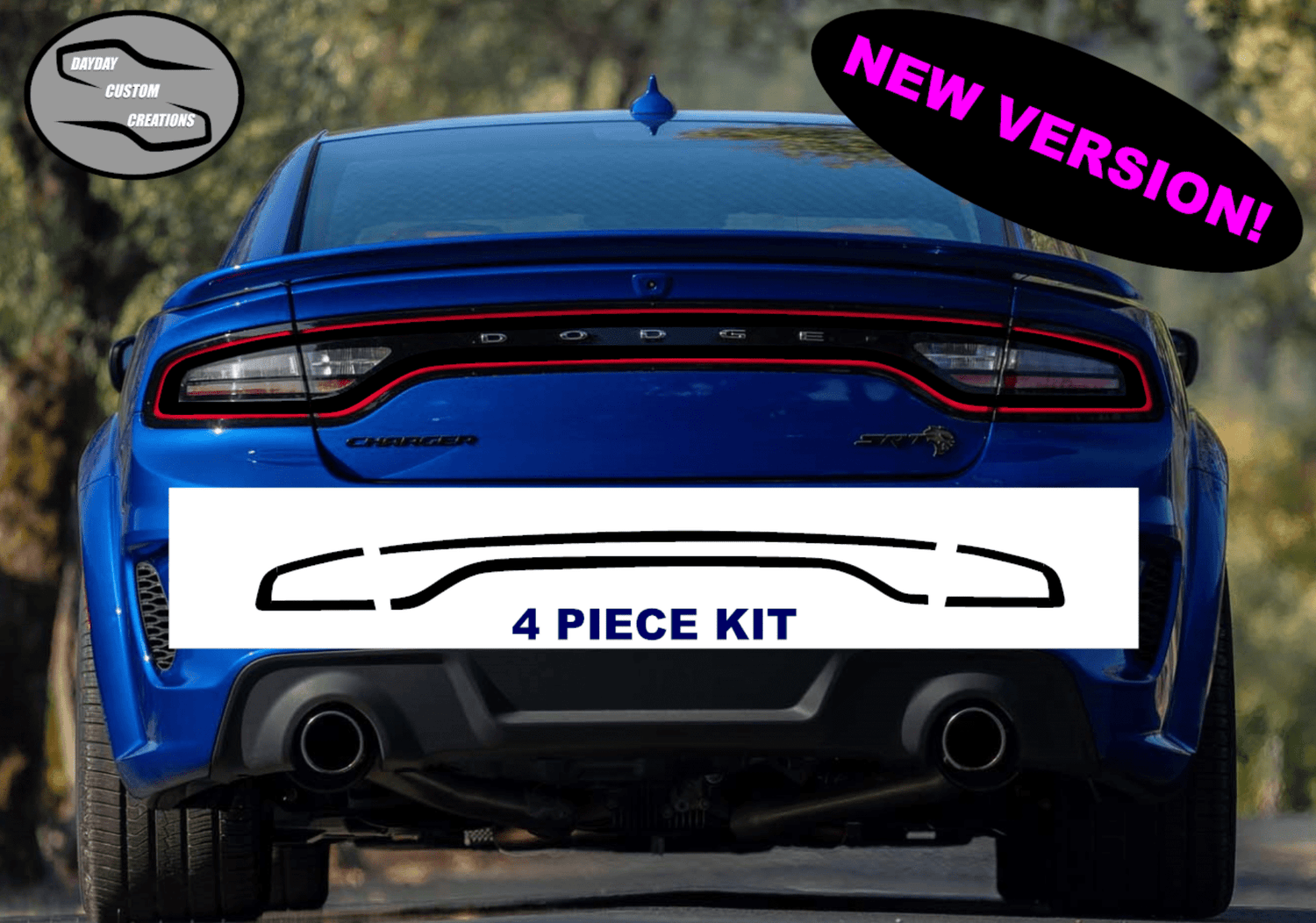 15 - 23 Dodge Charger Taillight Decal Design 12 - Speedlogix