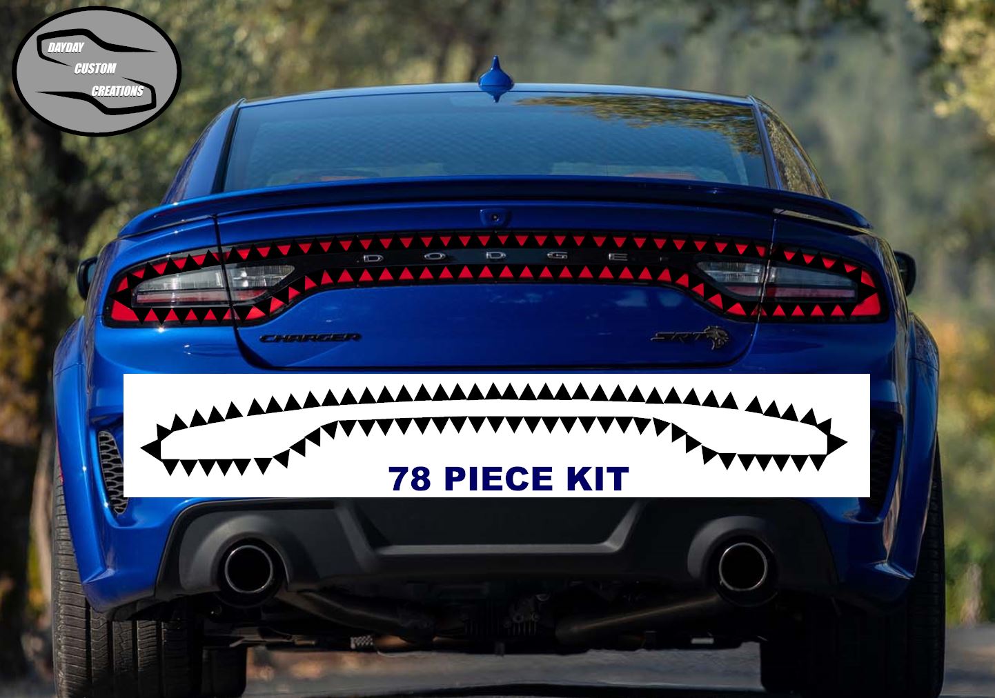 15 - 23 Dodge Charger Taillight Decal Design 13 - Speedlogix