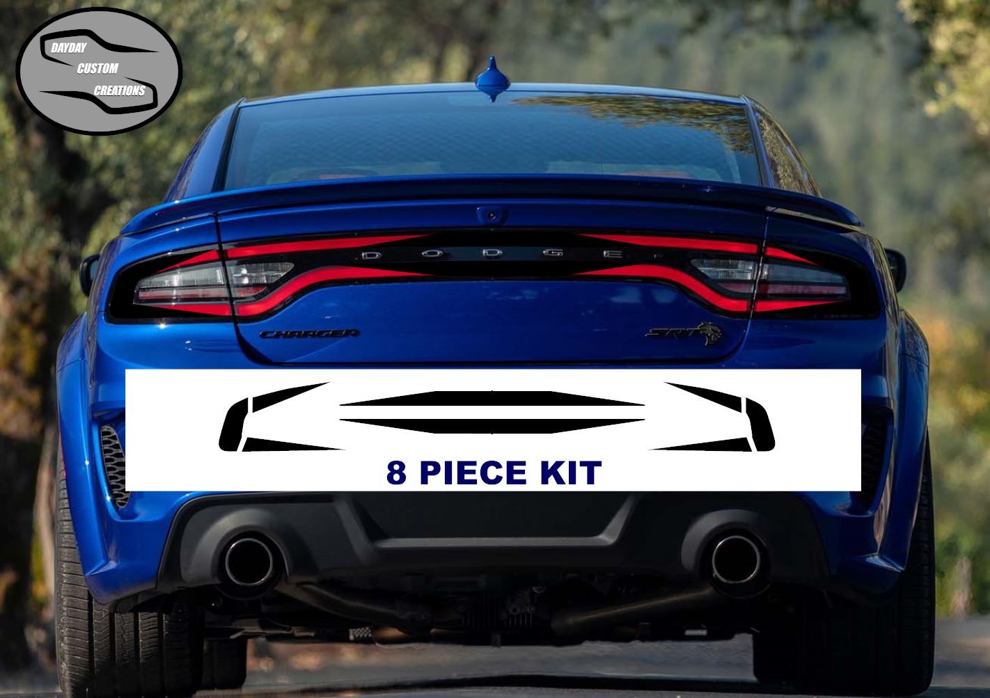 15 - 23 Dodge Charger Taillight Decal Design 3 - Speedlogix