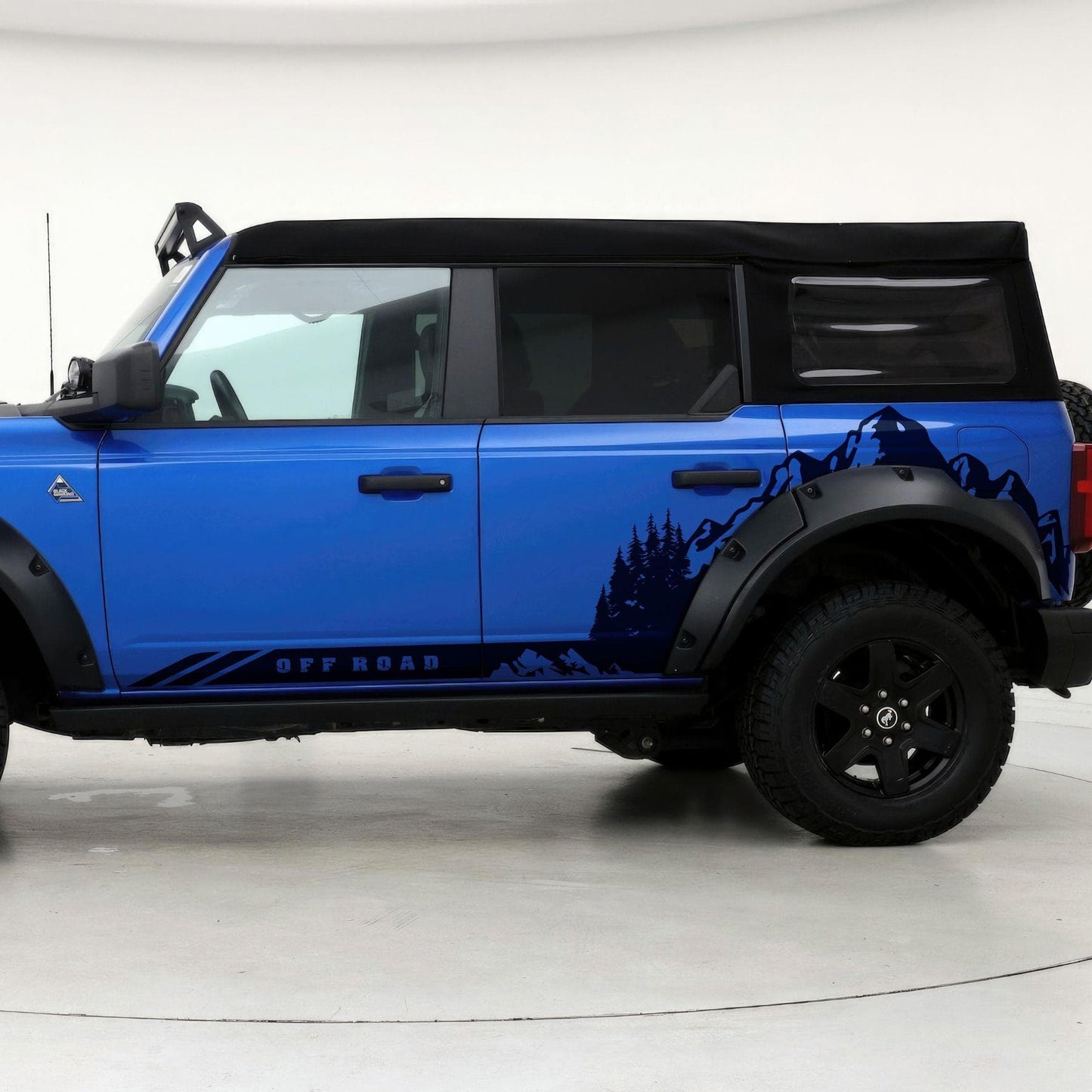 Ford Bronco Off Road Graphic Decal Sticker. Mountain Forest Overland Design. #6998