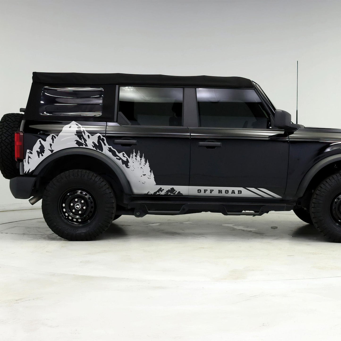 Ford Bronco Off Road Graphic Decal Sticker. Mountain Forest Overland Design. #6998