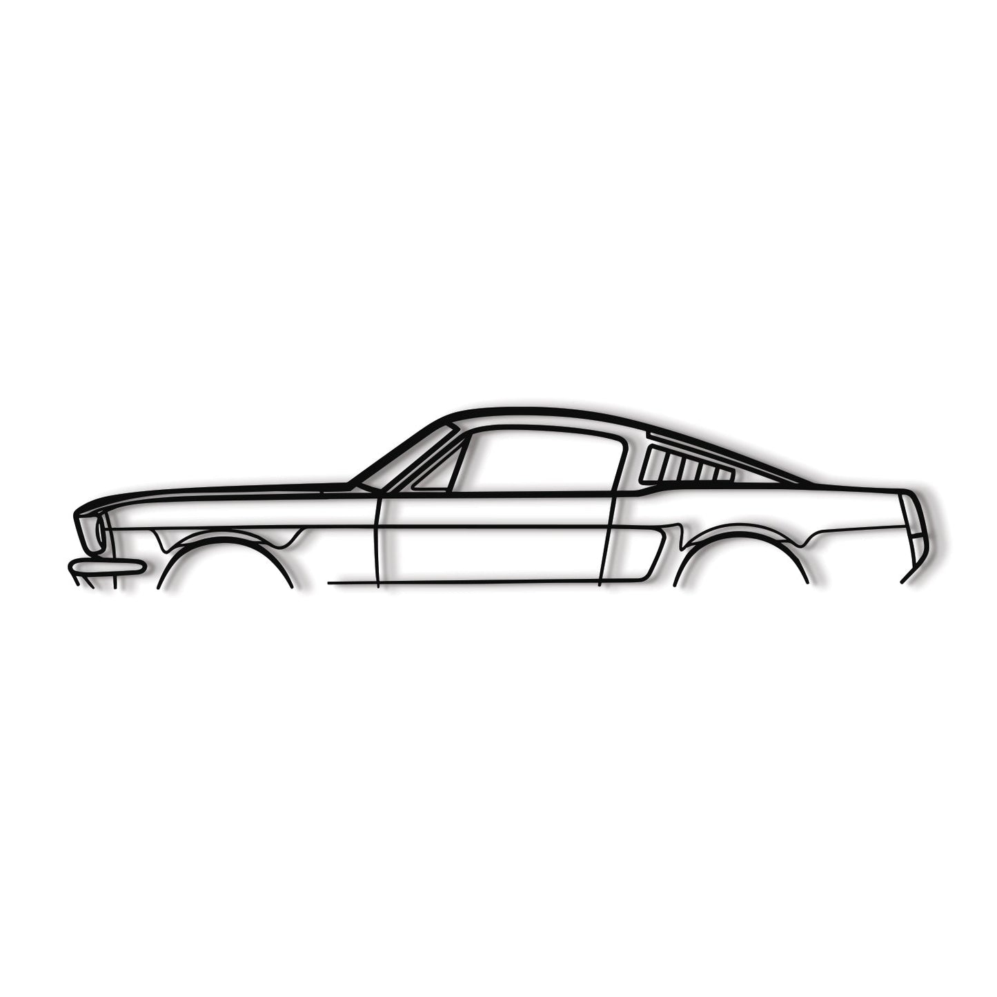 1966 Mustang Fastback Metal Car Wall Art - MT0089 - Speedlogix